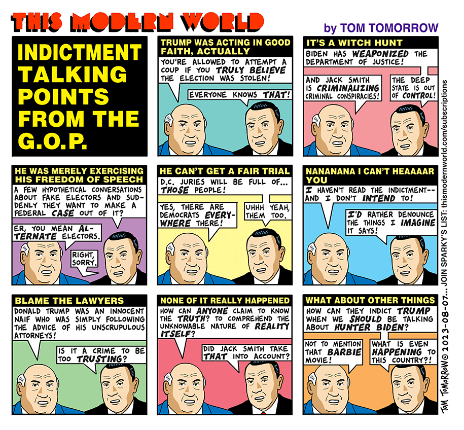 Tom Tomorrow of August 7, 2023